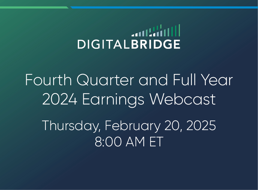 Photo of DigitalBridge Announces Fourth Quarter and Full Year 2024 Earnings Release and Conference Call Date